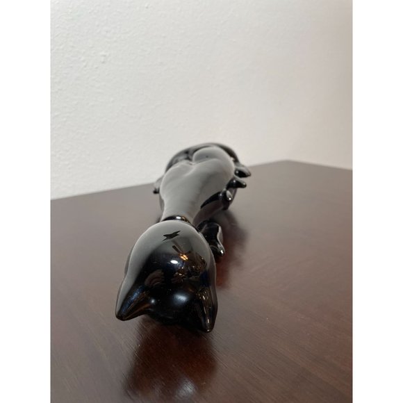 Vintage MCM Black Cat Whiskey Decanter - Artmark Japan - Fire Molded Clay - Picture 5 of 6